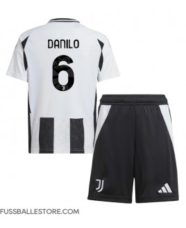 Günstige Juventus Danilo Luiz #6 Heimtrikotsatz Kinder 2024-25 Kurzarm (+ Kurze Hosen)